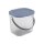ROTHO Waschmittelbehälter Albula 6l 23,5x20x20,8cm transparent Deckel horizon blue