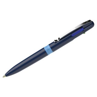 SCHNEIDER Vierfarb-Kugelschreiber Take 4 dunkelblau-cyan