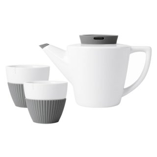 VIVA Tee Set (Teekanne 1l+Teetasse 250ml) Porzellan/Silikon/Edelstahl