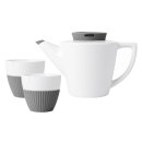 VIVA Tee Set (Teekanne 1l+Teetasse 250ml) Porzellan/Silikon/Edelstahl