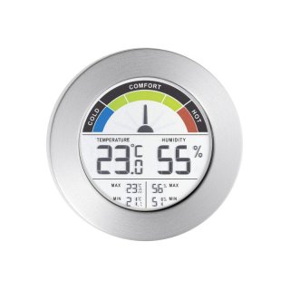 MEBUS Thermometer / Hygrometer mit großer Komfortanzeige