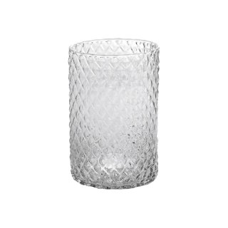 SANDRA RICH Zylindervase Diamond Glas Ø10cm H15cm