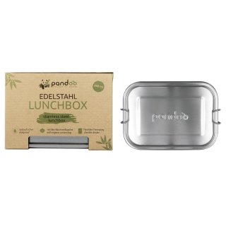 PANDOO Lunchbox Edelstahl 800ml 17,5x12,5x6cm