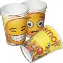 Pappbecher  Emoji 6 Stück 0,2l 200 ml Partybecher...