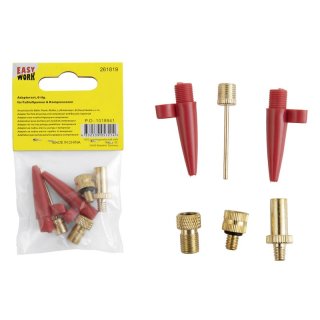 Adapterset für Fußluftpumen 6-teilig