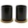 BREDEMEIJER Teebecher Umea mit Untersetzer 200ml 2er Set schwarz