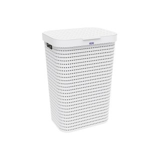 ROTHO Wäschesammler Country 42x32x57,2cm 55l weiß