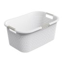 ROTHO Wäschekorb Country 58x38,9x25,1cm 40l weiß