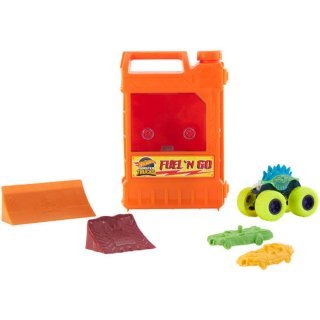 Hot Wheels Monster Trucks Stunt N Go Fossil Fuel Playset (EC)