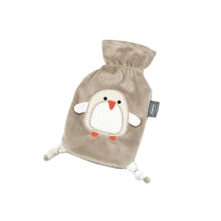 FASHY Wärmflasche Pinguin Pia mit Flauschbezug 0,8 l
