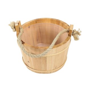 CROLL & DENECKE Saunabottich Holz mit Kunststoffeinsatz