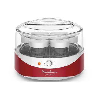 MOULINEX Joghurtbereiter YG2295 Yogurteo 7Gläser a 160ml rot/weiß