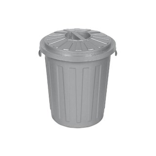 KEEEPER Maxi-Tonne Mats Ø36cm, H42cm 23l light silver