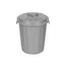 KEEEPER Maxi-Tonne Mats Ø36cm, H42cm 23l light silver