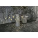STAR TRADING LED Solar Deko Romby Laterne 13x32cm grau