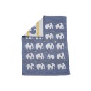 FUSSENEGGER Babydecke Lima Elefant 65x90cm blau