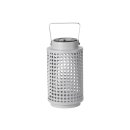 Solat Laterne Metall grau 23,5xØ13cm