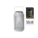 Solat Laterne Metall grau 23,5xØ13cm