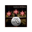 F-H-S Sterne LED kabellos ø13cm rot 3er Set