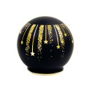 F-H-S Glaskugellicht Sterne 10LED 9x20cm schwarz