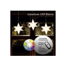 F-H-S Sterne LED kabellos ø13cm weiß 3er Set