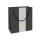 BRAUN+COMPANY Tasche Fantasie Kraftpapier mit Pergamentstreifen 20x21x8cm schwarz