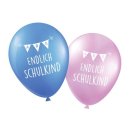 STYLEX Luftballon Endlich Schulkind 6 Stück im Polybeutel farbig sortiert