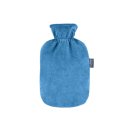 FASHY Wärmflasche mit Flauschbezug 2l blau