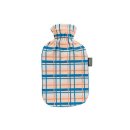 FASHY Wärmflasche Flauschbezug Karodesign 2l apricot