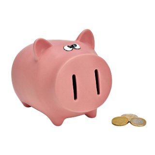 Spardose Schwein Keramik 15x12x13cm rosa