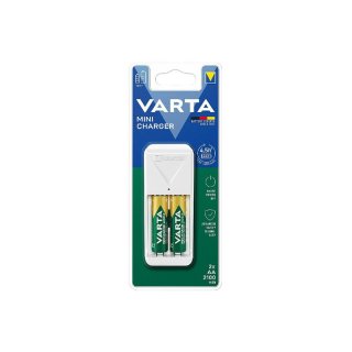 VARTA Ladegerät Mini Charger mit 2xAA 2100 mAh