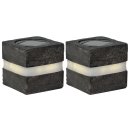 STAR TRADING LED Solar Deko Stonecube 8x8,5cm 2er