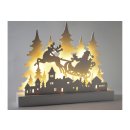 F-H-S Silhouette Santa mit Schlitten 12LED 30x6x24cm