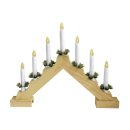 F-H-S Weihnachtsbogen Holz 7LED mit Timer 42x32cm ohne...