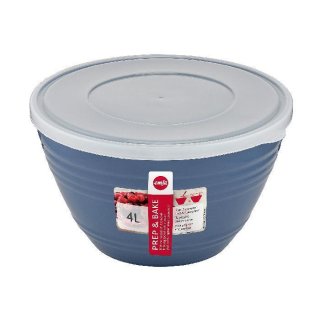 EMSA Kunststoff-Rührschüssel Prep & Bake 4,15l mit Deckel blau