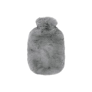 FASHY Wärmflasche mit softem Flauschbezug 2l grau