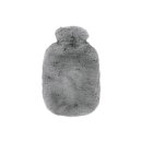 FASHY Wärmflasche mit softem Flauschbezug 2l grau