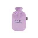 FASHY Wärmflasche Flauschbezug und Stickerei 2l flieder