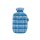 FASHY Wärmflasche Flauschbezug Karodesign 2l blau