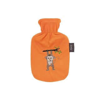FASHY Wärmflasche Affe Aiko Flauschbezug Stickerei 0,8l