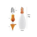 GOURMET EASY Silikon-Marinierflasche mit Bürste Orange