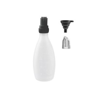 GOURMET EASY Silikon-Marinierflasche mit Bürste Black