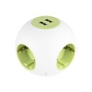 REV Tischsteckdose PowerGlobe 4fach USB weiß/grün