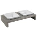 Doppelnapf Meshidai True Gr.XS grau