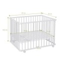 REER Laufgitter Belami Plus 76x97cm mobil auf Rollen...