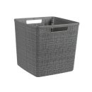 CURVER Aufbewahrungsbox Cube 17l Jute Recycling anthrazit