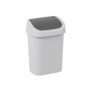 CURVER Abfalleimer 9l Mistral Swing hellgrau anthrazit