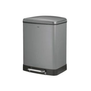 KELA Mülltrenner Davino silent close 2x12l 37x34cm H:50cm Edelstahl grau