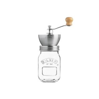 KILNER Kaffeemühle mit Drehkurbel und Glas 500ml