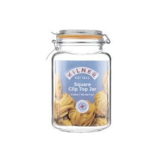 KILNER Bügelverschluss-Glas 3l quadratisch